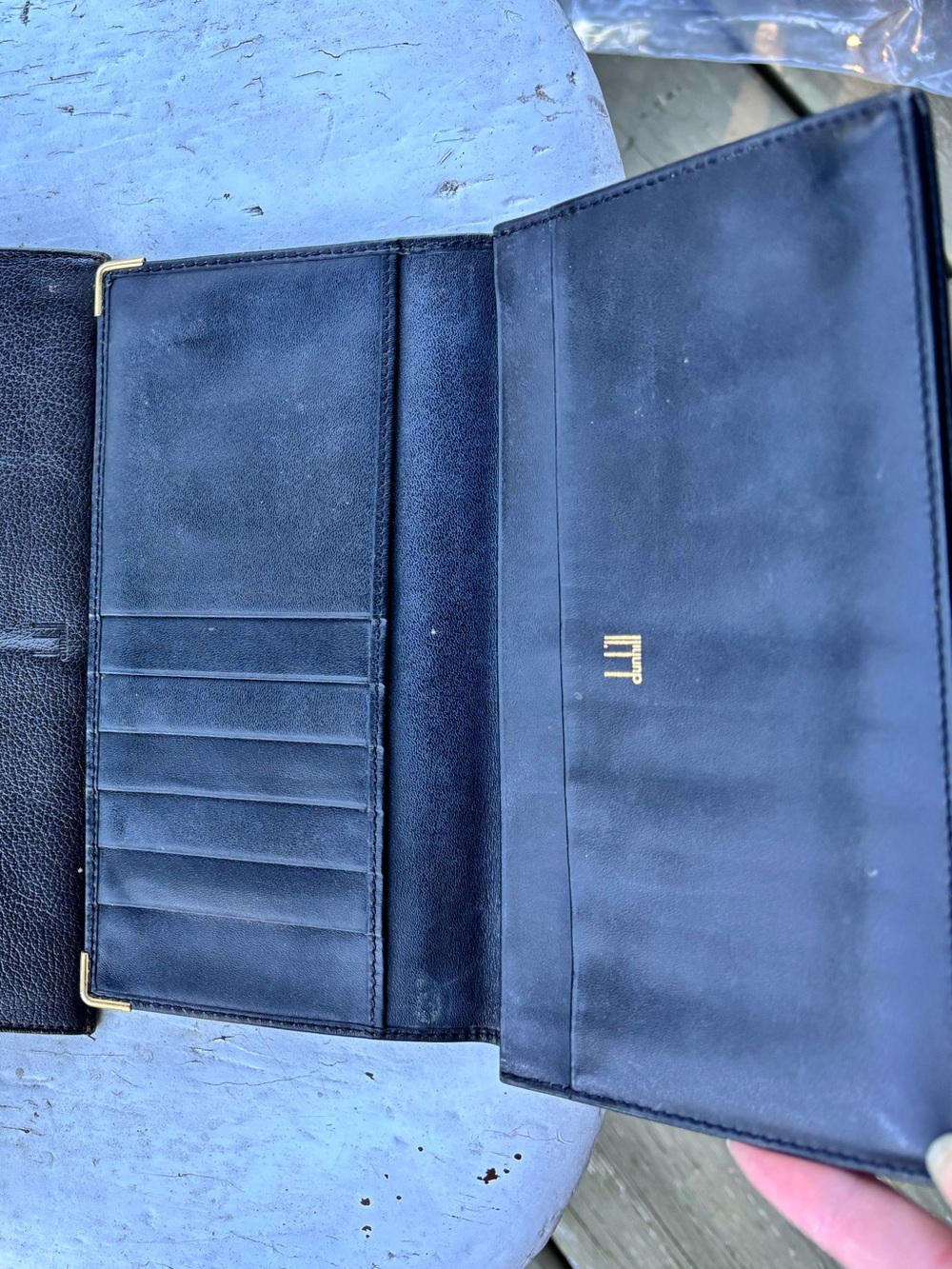 Dunhill Black Leather Travel Duffle & Bifold Long Wallet - Picture 8 of 8